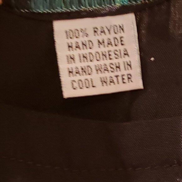 Eastern Sun Batik Sea Turtle Maxi Dress Size M Black  Tropical - Picture 9 of 9